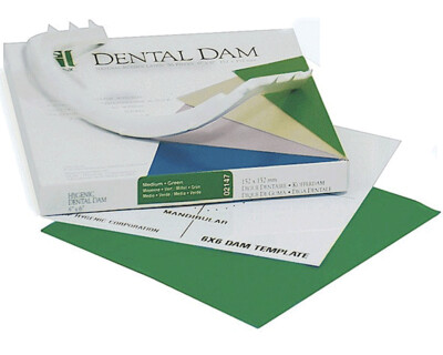 Hygenic Rubber Dental Dams, 5" x 5", Medium, Light, 364/Pk, H04237 (Discontinued)