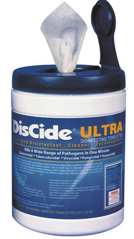 Discide Ultra Wipes Large 160/Can (Case of 12)
