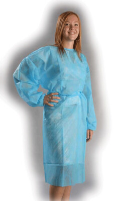 Essentials Lab Coats, X-Large, Sky Blue, 10/Pk, DLJ-SBXL