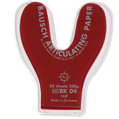 Arti-Check Micro-Thin Articulating Paper, Horseshoe, 200 microns, Red, 50/Pk, BK04