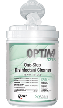 12 X SciCan Optim 33TB Surface Disinfectant Wipes with Aloe Scent 6