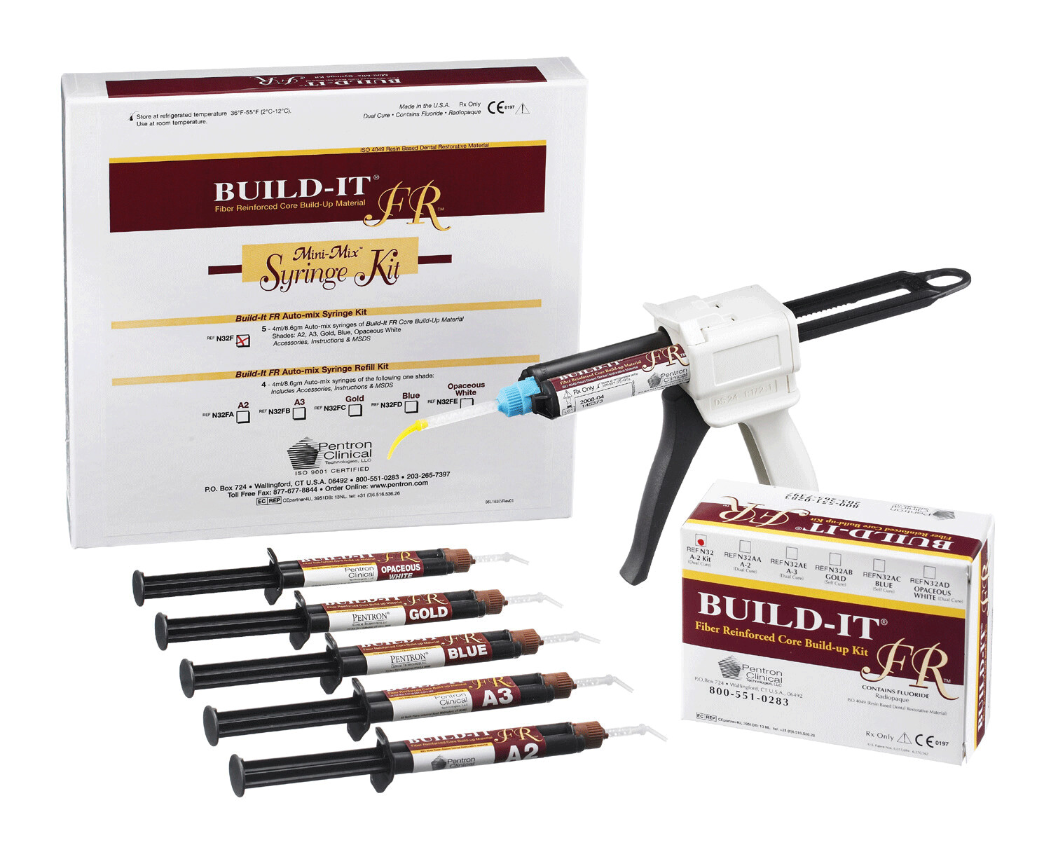 Build-It Fiber-Reinforced Core Build-Up Material, Dual-Cure, Mini Mix Kit, 1/Pk, N32F