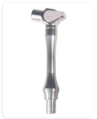 Bull Frog Ergo Vac 110° HVE Handpiece, with 1/2" Swivel Tubing Adapter, Aluminum, 1/Pk, B11171