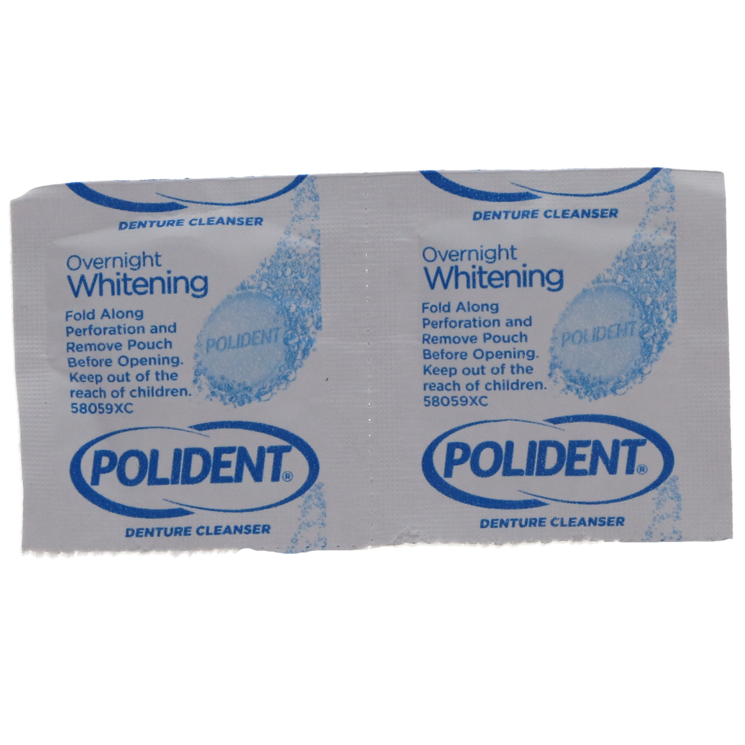 Polident Antibacterial Denture Cleanser, Overnight Whitening Tablets, 84/Pk