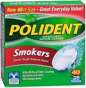 Polident Tablets Smokers 40ct 12/Cs
