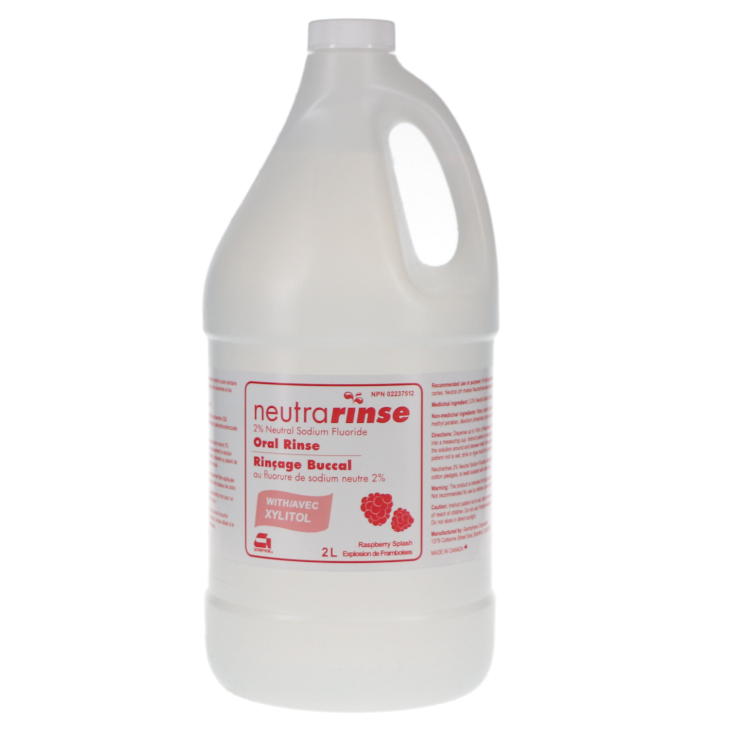 NeutraRinse 2% Neutral Sodium Fluoride Oral Rinse, 2 L, Raspberry Splash, 1/Pk, NR-VB