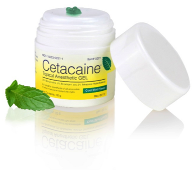 Cetacaine Topical Anesthetic Gel, 32 g Pump-Top Jar, Cool Mint, 1/Pk