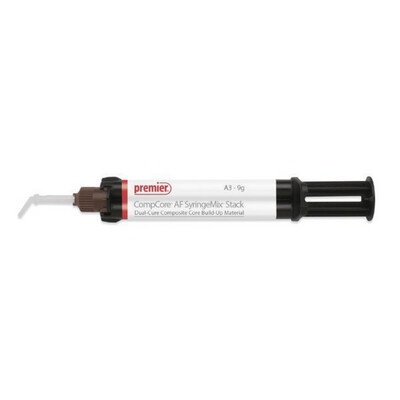 CompCore AF SyringeMix STACK Core Build-Up Material, Dual-Cure, Intro Kit, 9 g, A3, 2/Pk, 3001513