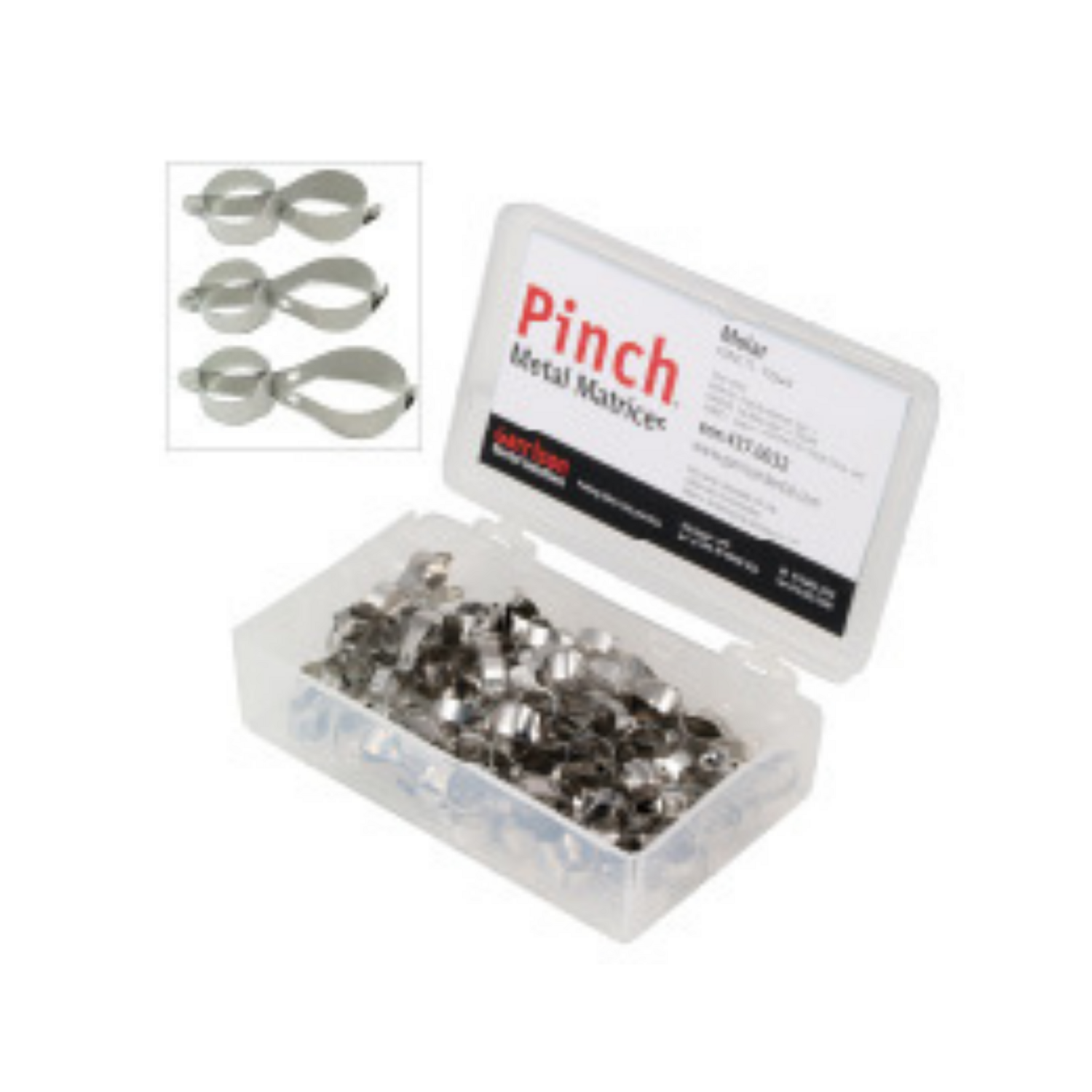 Pinch Matrices Metal Assorted Kit (3X50), KMMK1