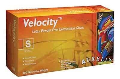 Aurelia Velocity PF Latex Gloves N/S Small 100/Bx