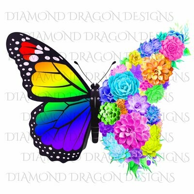 Butterflies - Succulent Butterfly, Monarch Butterfly, Rainbow, Watercolor Butterfly, Waterslide