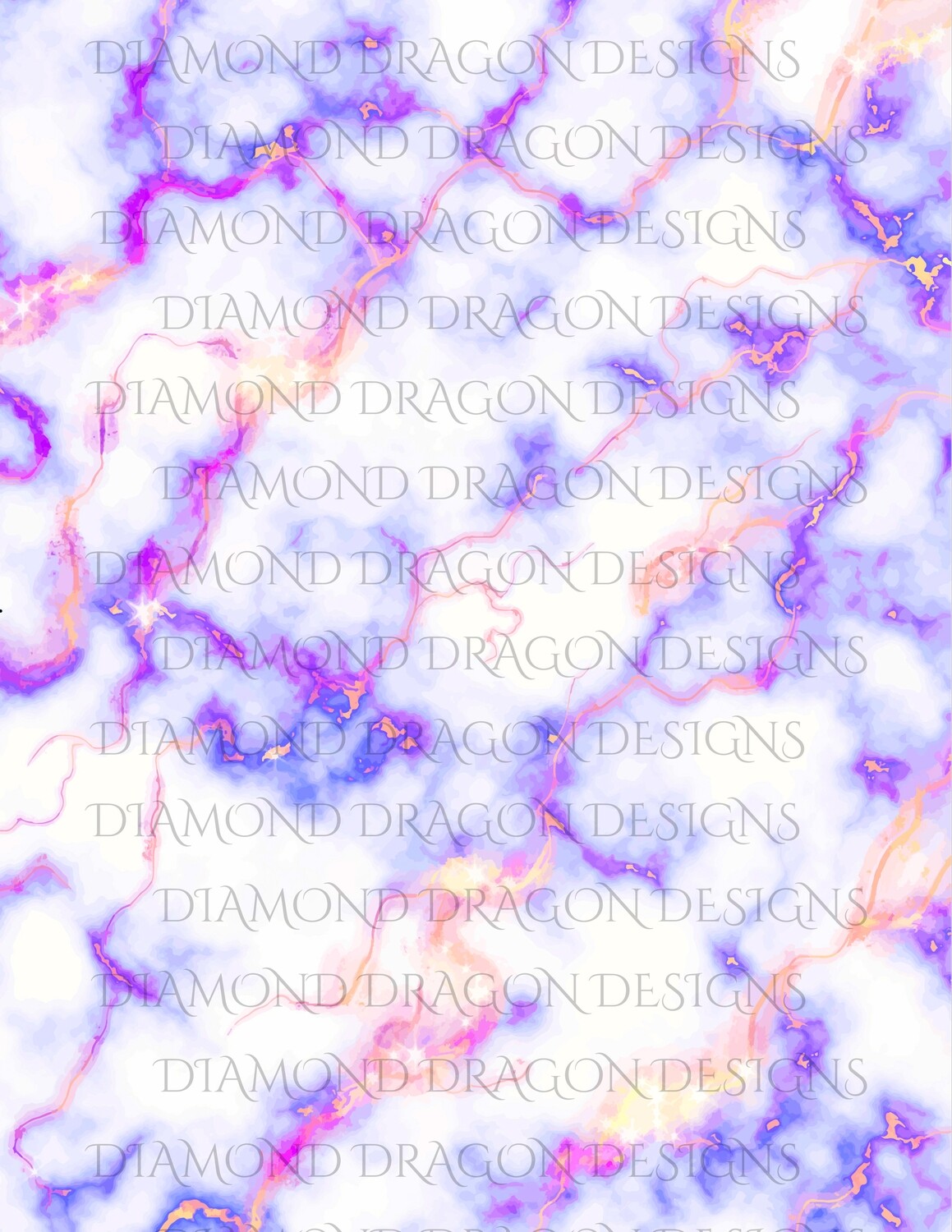 Full Page - Purple Gold Marble, Full Page Design - Waterslide
