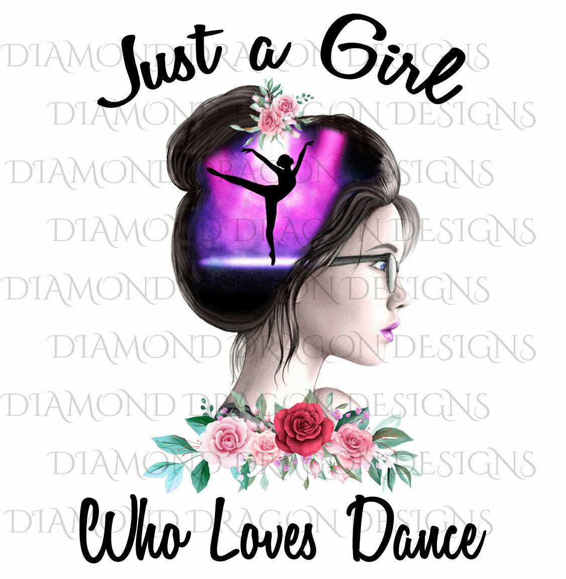 Dance - Just a Girl Who Loves Dance, Dance Girl, Dance Lover, Ballet Girl, Girl Dancer, Digital Image