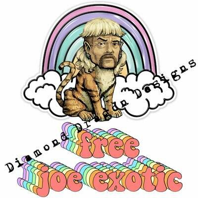 Characters - Tiger King, Joe Exotic, Free Joe Exotic, Rainbow, Digital Image