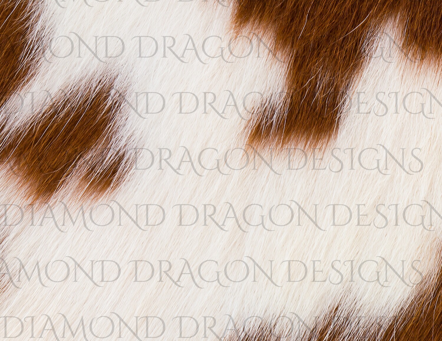Full Page Design - Cow Hide Image,  White Brown, Digital Image