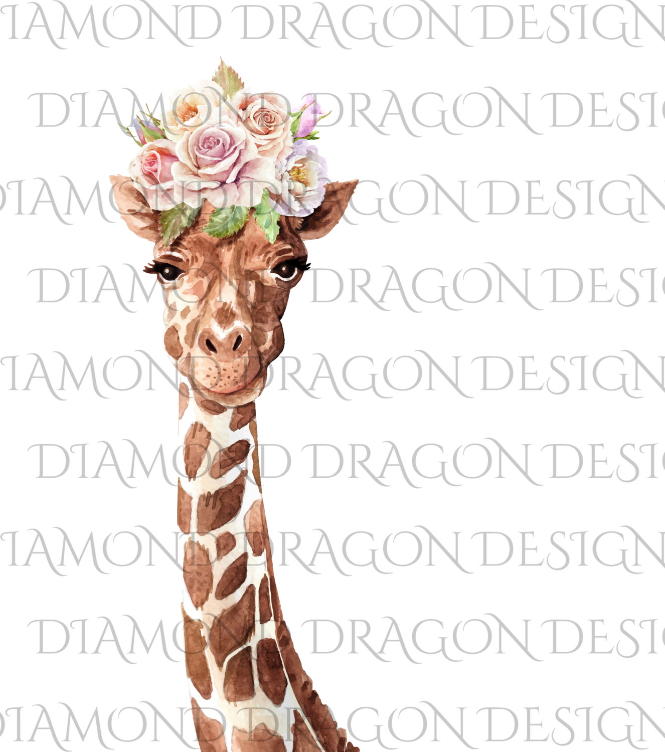 Giraffe - Floral Crown Giraffe