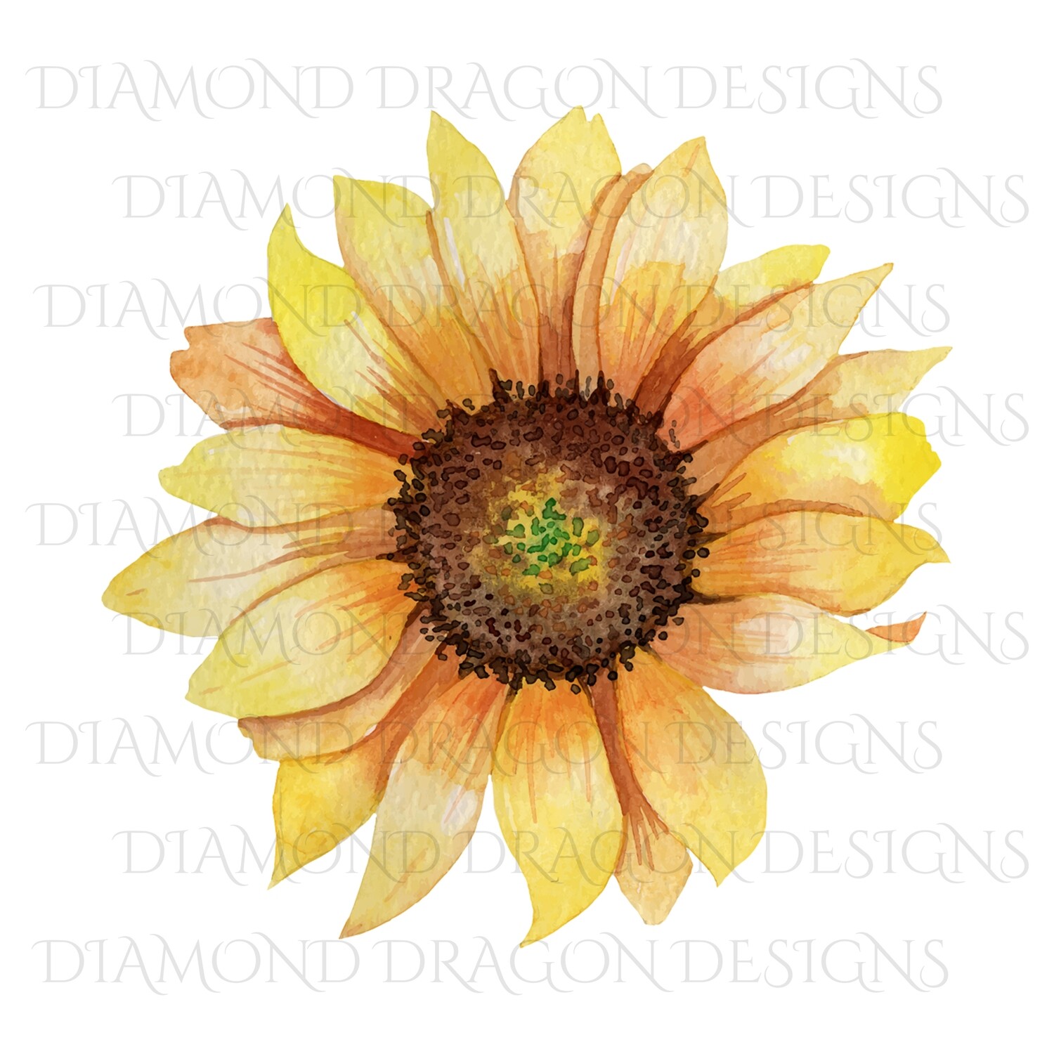 Sunflowers - Watercolor Sunflower, Digital Image