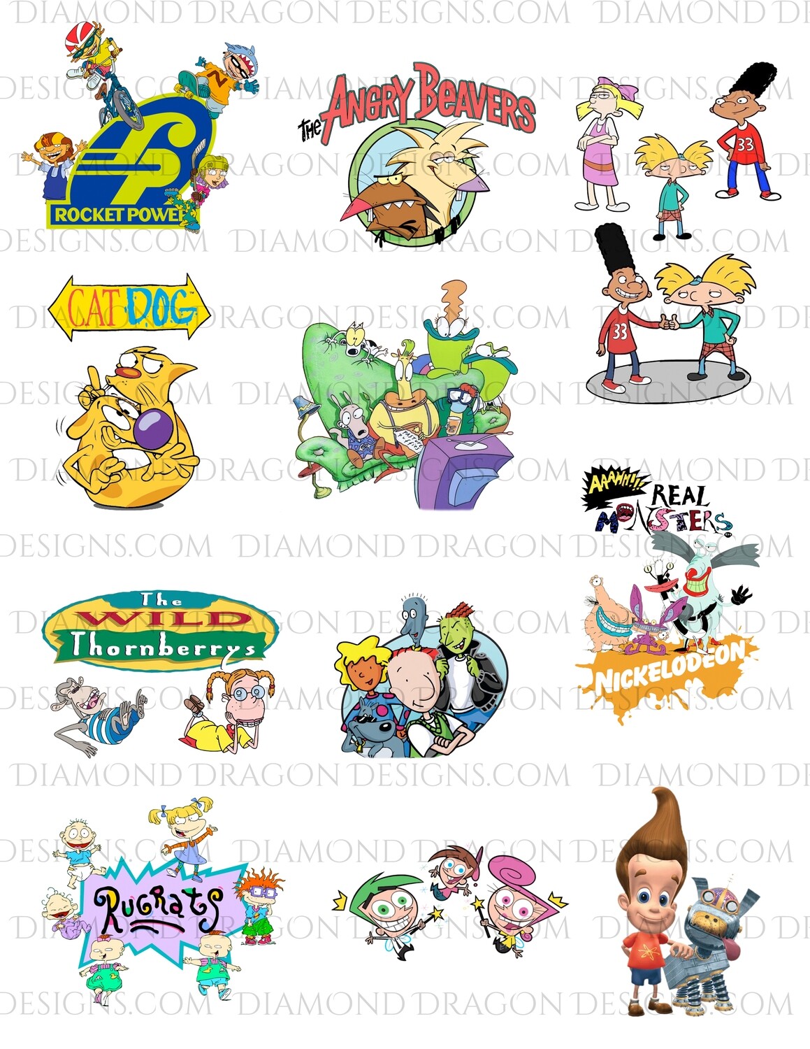 TV Shows - 90s Cartoons, Full Page, Waterslides