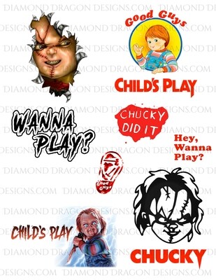 Halloween - Child's Play Movie, Chucky, Full Page, Digital Image