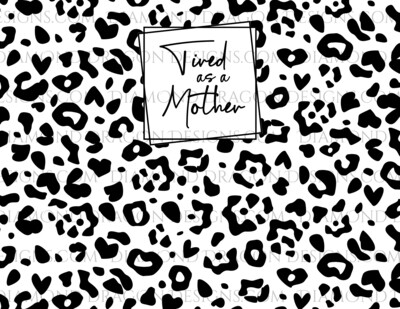 Full Page - Leopard Print, Tired as a Mother, Full Page Design - Waterslide