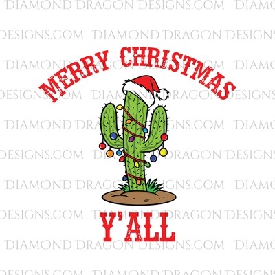 Christmas - Merry Christmas Y'all, Cactus, Waterslide