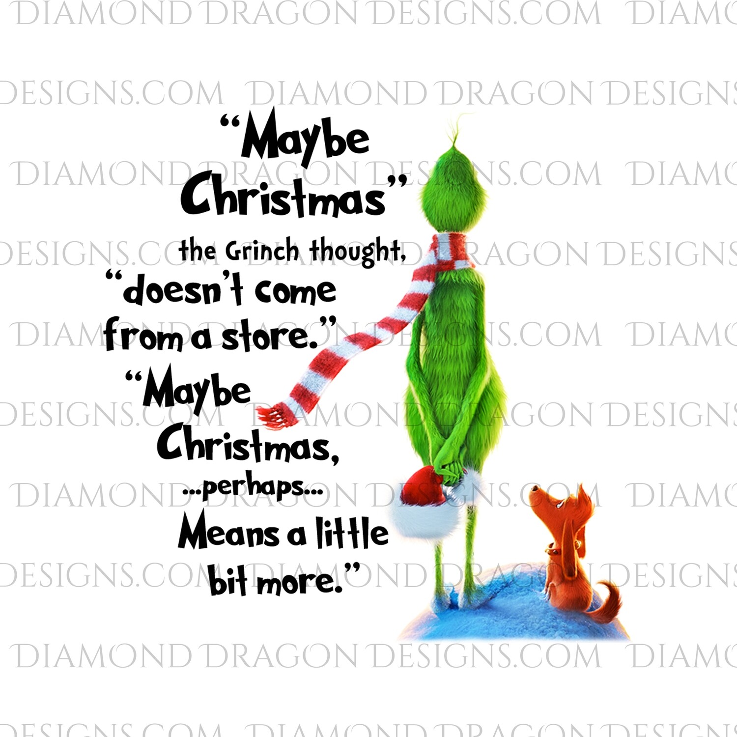 Christmas - Grinch Inspired, Quote, Digital Image