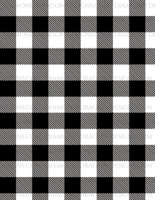 Full Page -  Buffalo Plaid, Black and White, Full Page Design - Waterslide