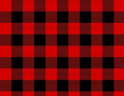 Full Page - Red Buffalo Plaid, Black and Red, Full Page Design, Digital Image