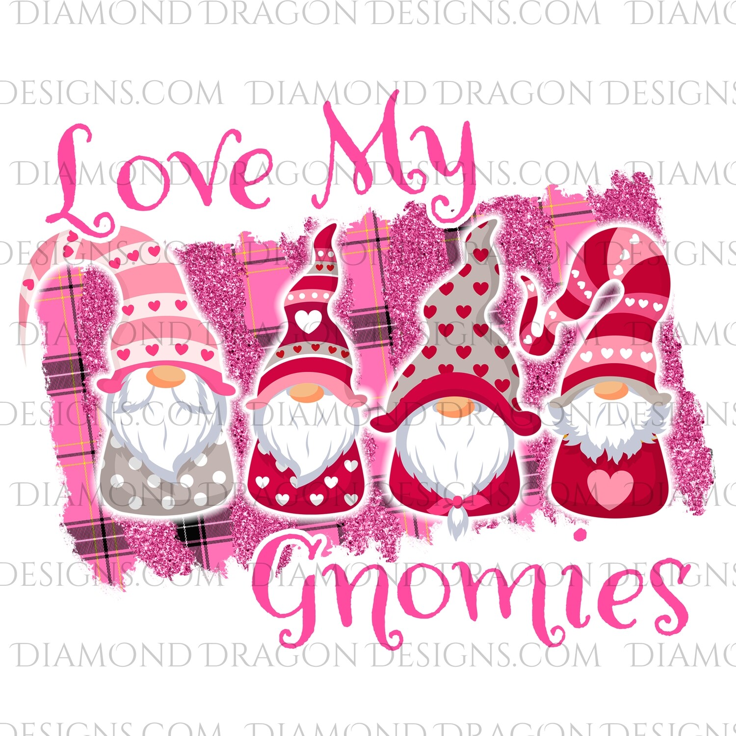 Valentines - Love My Gnomies, Valentines Day, Friends, Best Friends, Quote, Gnomes, Digital Image