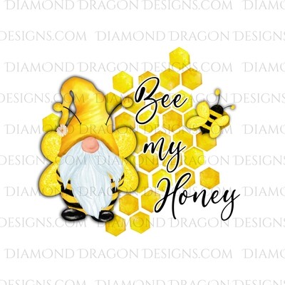 Valentines - Honey Bee Gnome, Bee My Honey, Waterslide