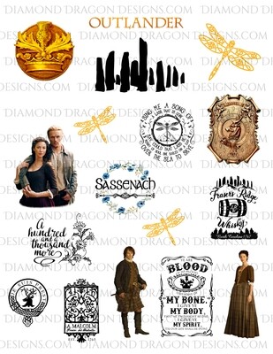 TV - Outlander TV Show Inspired, Collage, Full Page, Waterslide