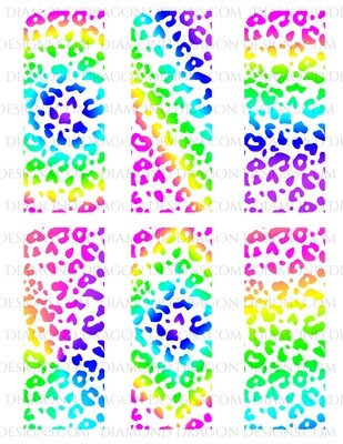 Pen Wraps -  Lisa Rainbow, 6 designs, 2'' x 5'' Clear Waterslide for Pens - Waterslide
