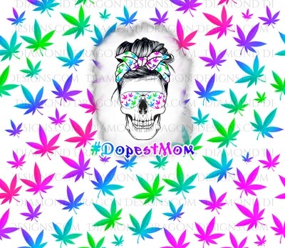 Full Page - Dopest Mom, Weed, 420, Rainbow Pot, Mom, Wrap, Waterslide