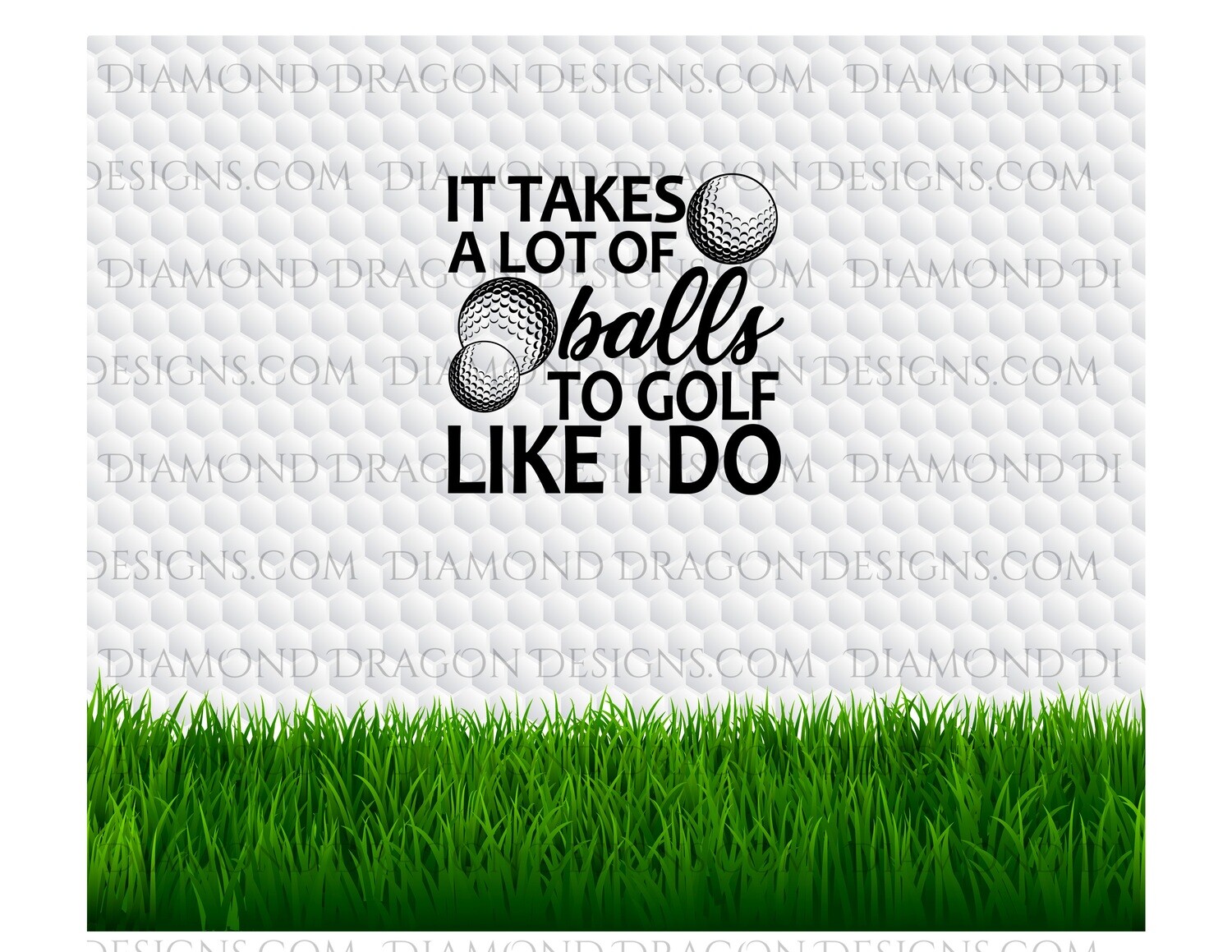 Tumbler Wrap File - Golf Ball, Father's Day, Balls, Digital Image