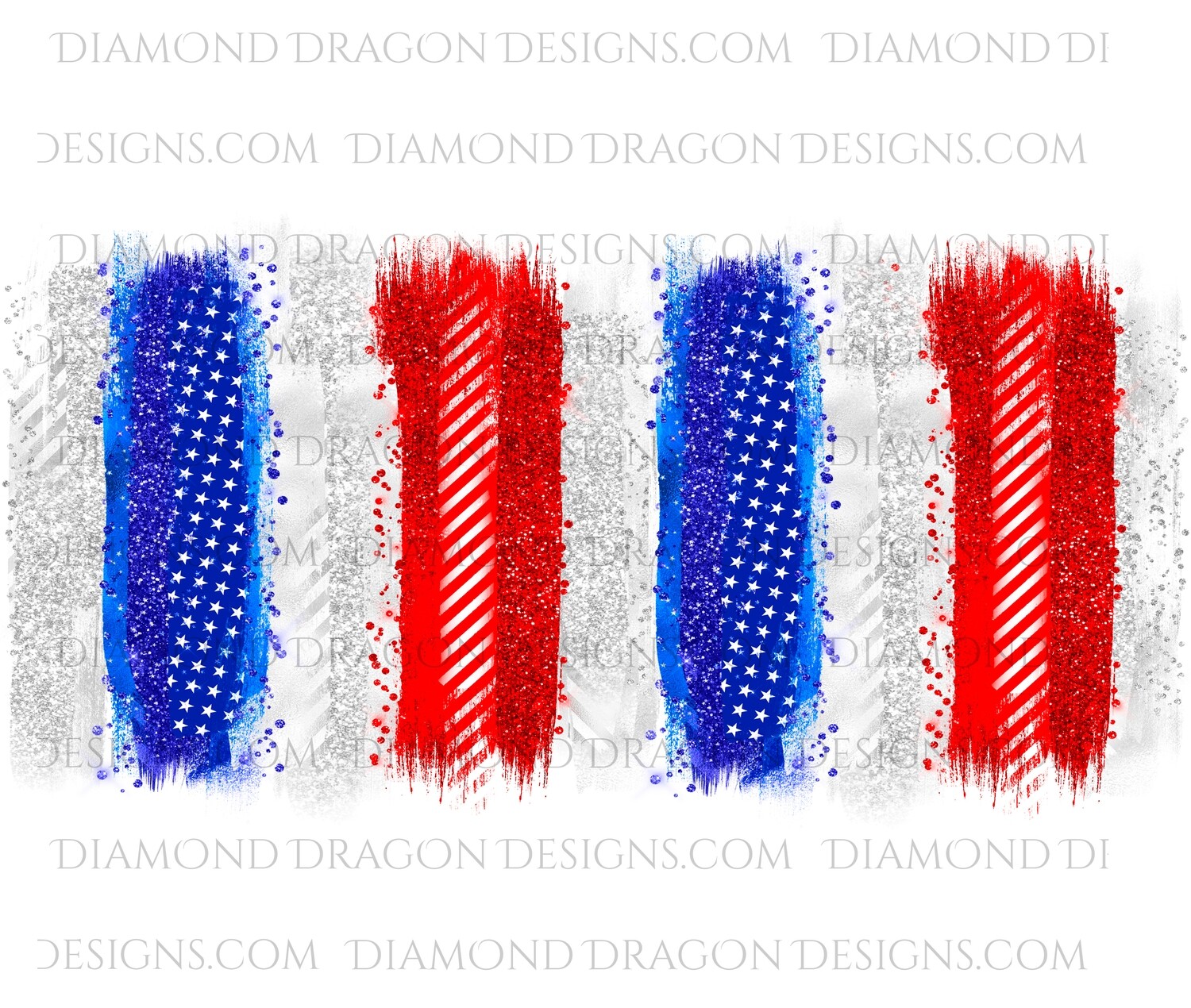 Tumbler Wrap File - Patriotic, 4th of July, Red White Blue, Digital Image