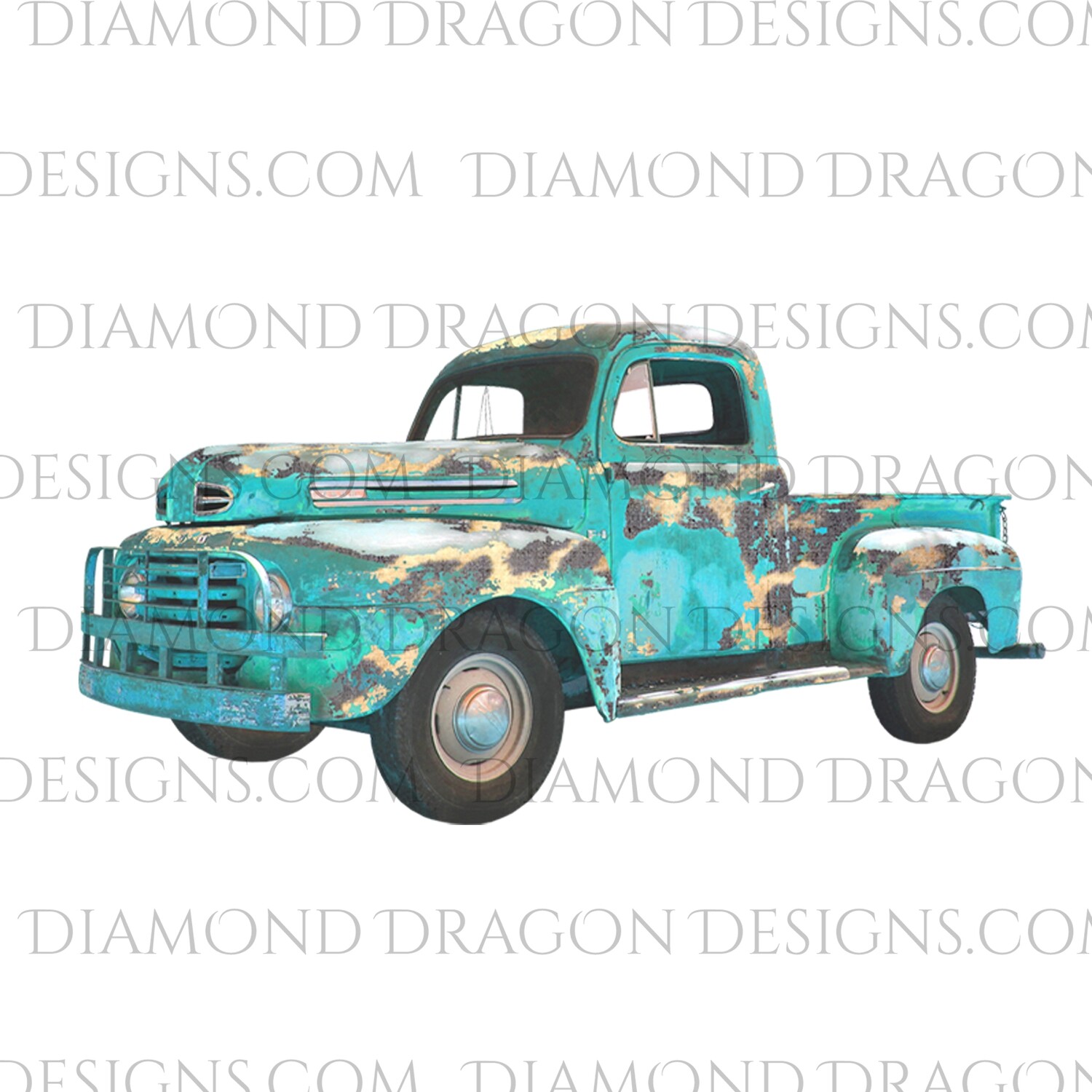 Western - Vintage Truck, Leopard Print, Waterslide