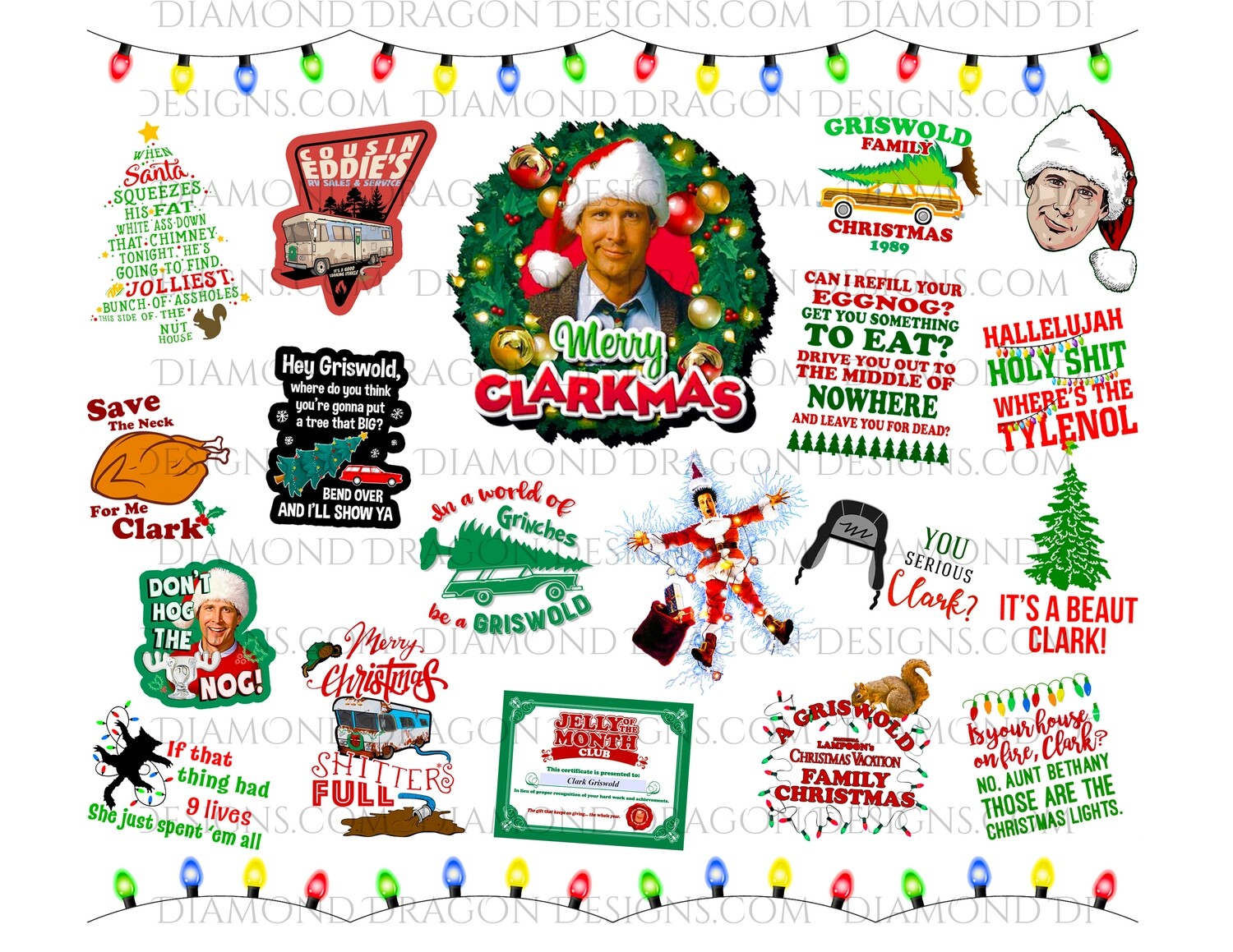 Christmas - Vacation Inspired, Sublimation or Waterslide Wrap File, Straight Tumbler Wrap, Digital Image