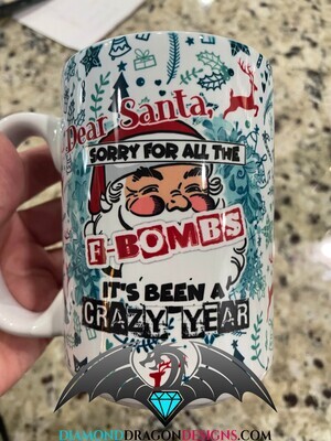 Custom Mug - F-bomb Santa