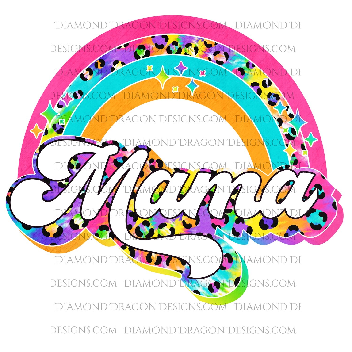Mom - Mama Leopard Rainbow, Mothers Day, Waterslide
