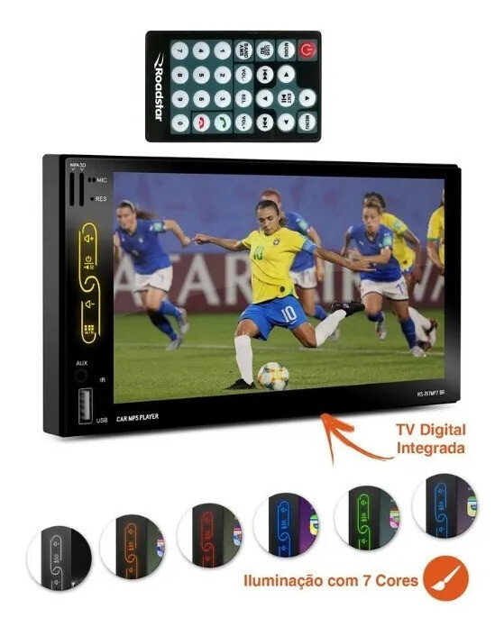 RS 707 MP7 BR TV DIGITAL, GPS E BLUETOOTH