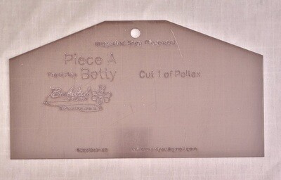 Piece A Front Flap "Betty" Interfacing Template 125%
