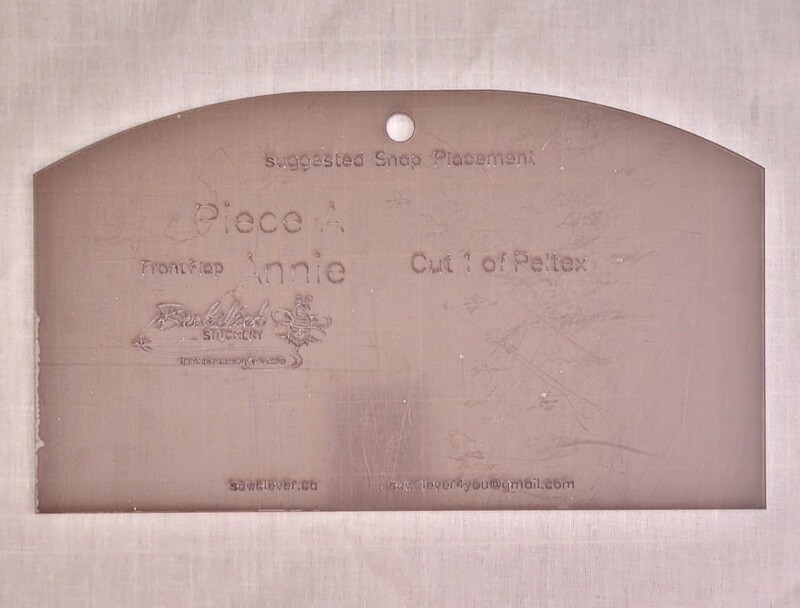 Piece A Front Flap &quot;Annie&quot; Interfacing Template 125%