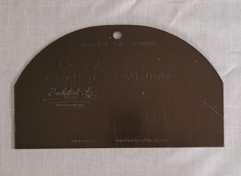 Piece A Front Flap &quot;Doris&quot; Interfacing Template