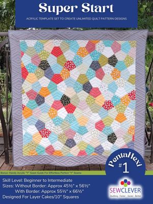 SUPER START Penta Hexi 4 Piece Template Set Pattern #1