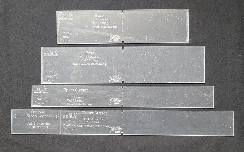Louie Waist Pack "Base" and "Zipper Gusset" Pieces