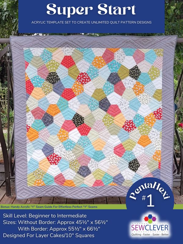 Super Start Penta Hexi 4 Piece Template Set - Pattern #1