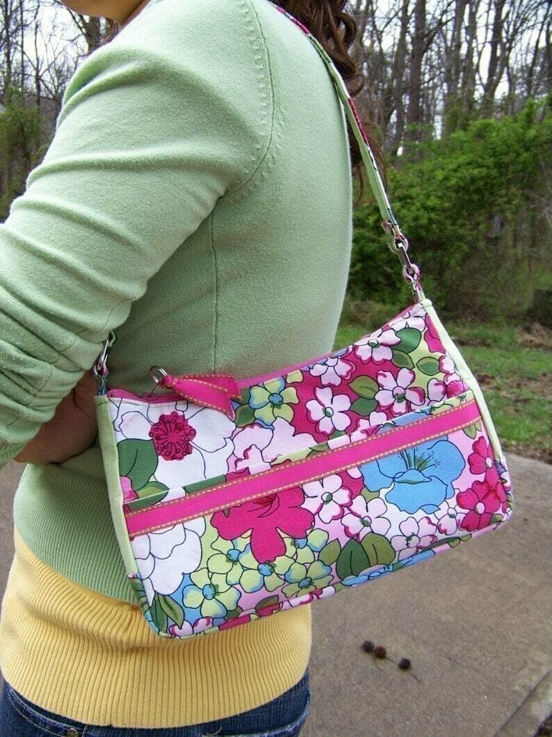 Small Purse pdf Pattern with Tutorial 3 in 1 with lots of pockets with instant e-file download