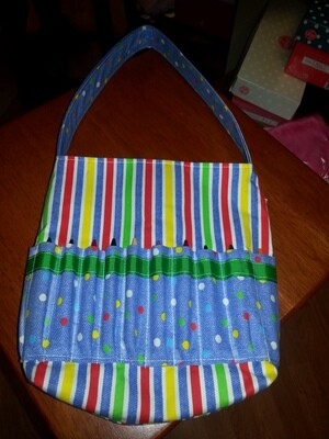 Child's Crayon Tote Bag pdf pattern or Bible cover, easy sewing pattern with Immediate Download e-file