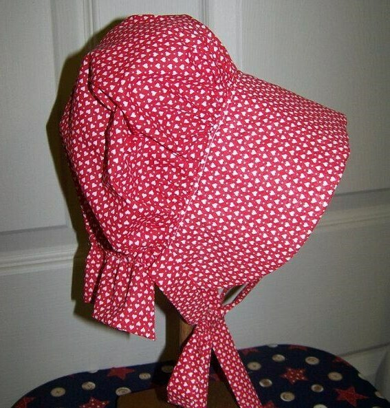 Baby Prairie Bonnet sizes 3 to 6 years pdf pattern and tutorial with e-file Instant Download