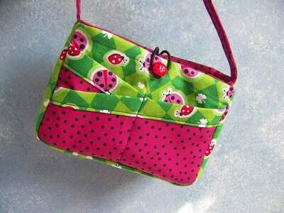 Child&#39;s Ladybug Purse-easy sewing pdf pattern and Tutorial with Instant Download e-file